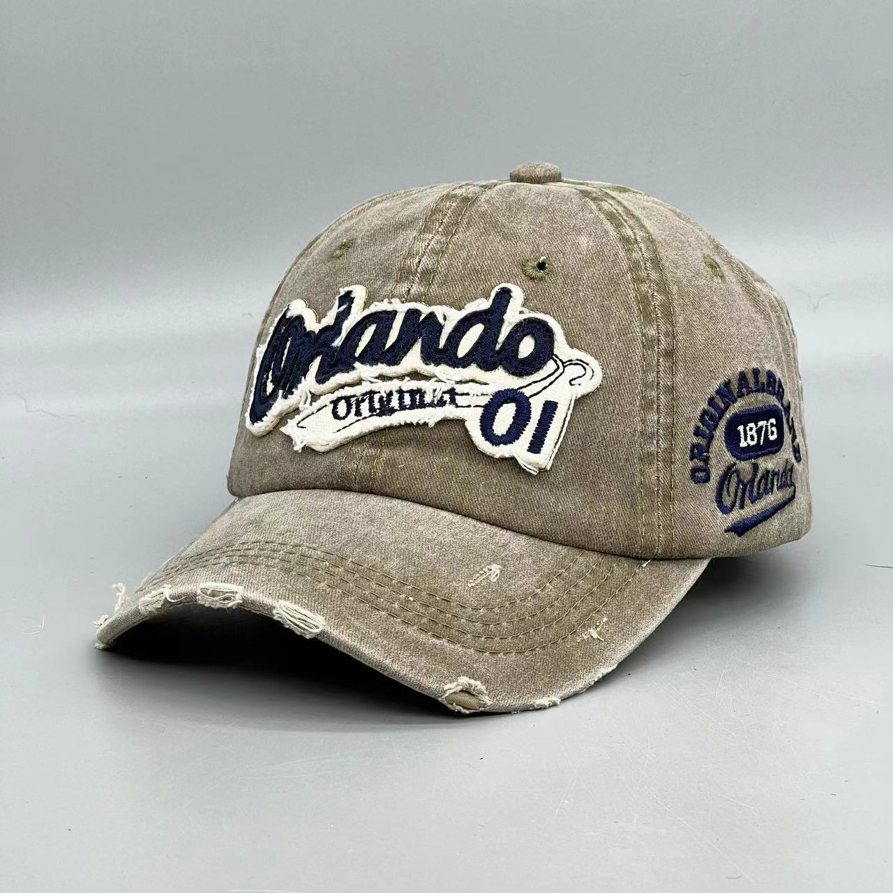 Vintage Orlando Distressed Baseball Cap, Washed Cotton Embroidered Adjustable Retro Sun Hat
Vintage Orlando Distressed Baseball Cap, Washed Cotton Embroidered Adjustable Retro Sun Hat