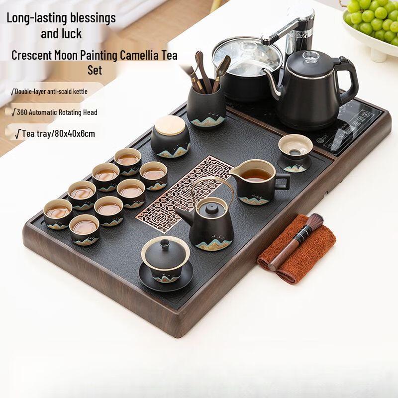 Youhanshe Black Pottery Gongfu Tea Set with Auto Water and Wujinshi Tray
Youhanshe Black Pottery Gongfu Tea Set with Auto Water and Wujinshi Tray