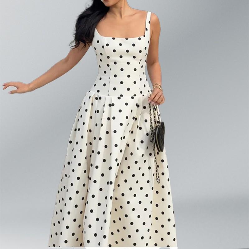 European American Women s Clothing French Elegant Polka Dot Suspender Sexy Big Swing Dress S
European American Women s Clothing French Elegant Polka Dot Suspender Sexy Big Swing Dress S