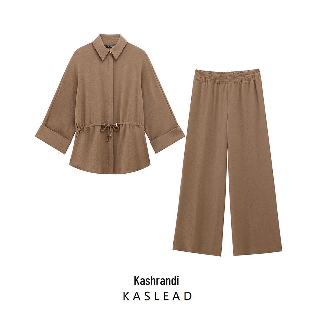 2025 Spring Women s European & American Style Long Sleeve Lapel Shirt with Casual Pants S
2025 Spring Women s European & American Style Long Sleeve Lapel Shirt with Casual Pants S