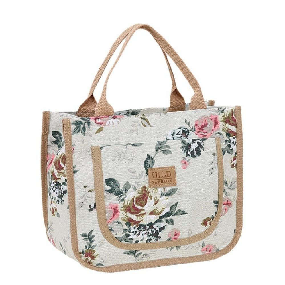 Foil Lining Thermal Picnic Bag Insulated Canvas Handbag Floral Print Lunch Bag Women бежевый
Foil Lining Thermal Picnic Bag Insulated Canvas Handbag Floral Print Lunch Bag Women бежевый