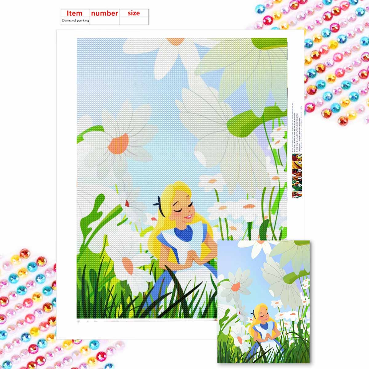 5D Алмазная Живопись Сделай Сам Алиса и Маленькая Маргаритка Полная Выкладка Стразами Мозаика Вышивка Изделия Ручной Работы Домашний Декор Подарок Round 20x30cm
5D Алмазная Живопись Сделай Сам Алиса и Маленькая Маргаритка Полная Выкладка Стразами Мозаика Вышивка Изделия Ручной Работы Домашний Декор Подарок Round 20x30cm