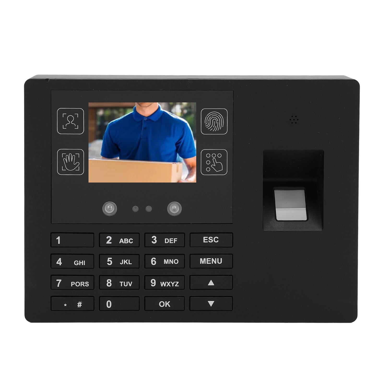 2,8-дюймовые биометрические часы многофункциональная машина учета рабочего времени сотрудников с функцией распознавания лица и пальцев