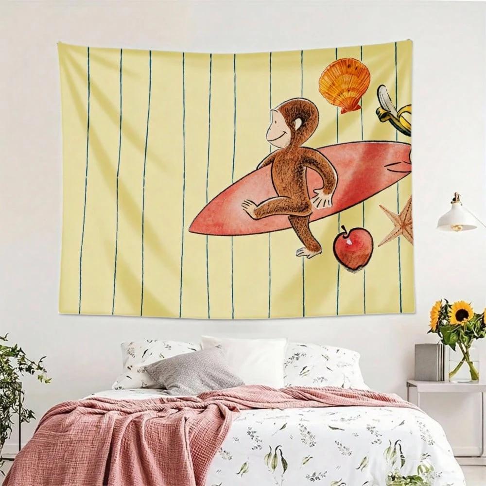 1pc Curious George Banana Polyester Tapestry 2D Print Wall Hanging for Bedroom Living Room Home Decor Cute Gift for Room Wall De 74x94cm(29x37in)
1pc Curious George Banana Polyester Tapestry 2D Print Wall Hanging for Bedroom Living Room Home Decor Cute Gift for Room Wall De 74x94cm(29x37in)