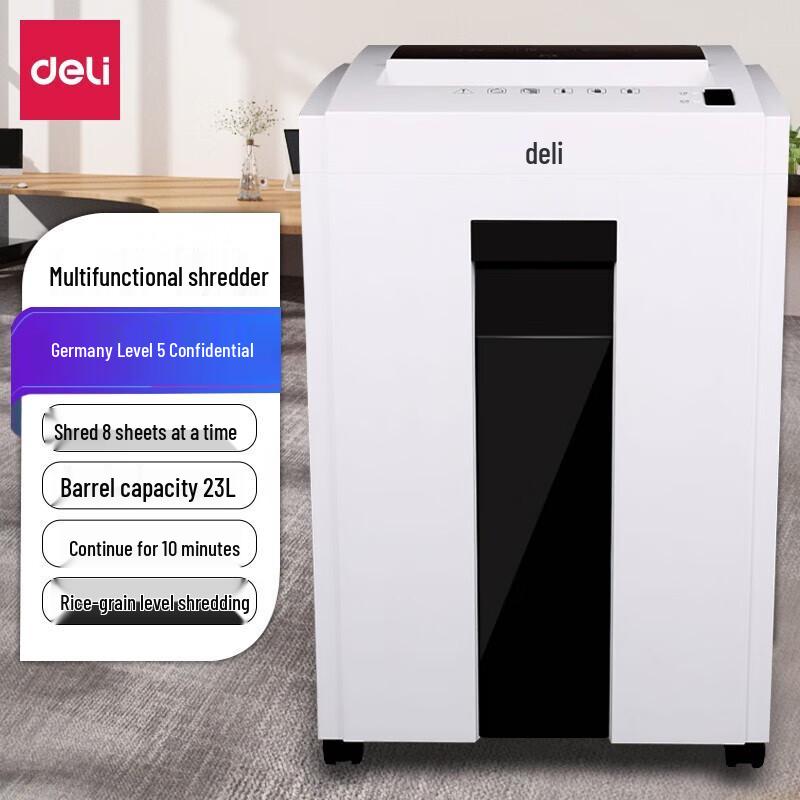Deli 9953 High-Security Commercial Paper Shredder CN plug (adapter included)
Deli 9953 High-Security Commercial Paper Shredder CN plug (adapter included)