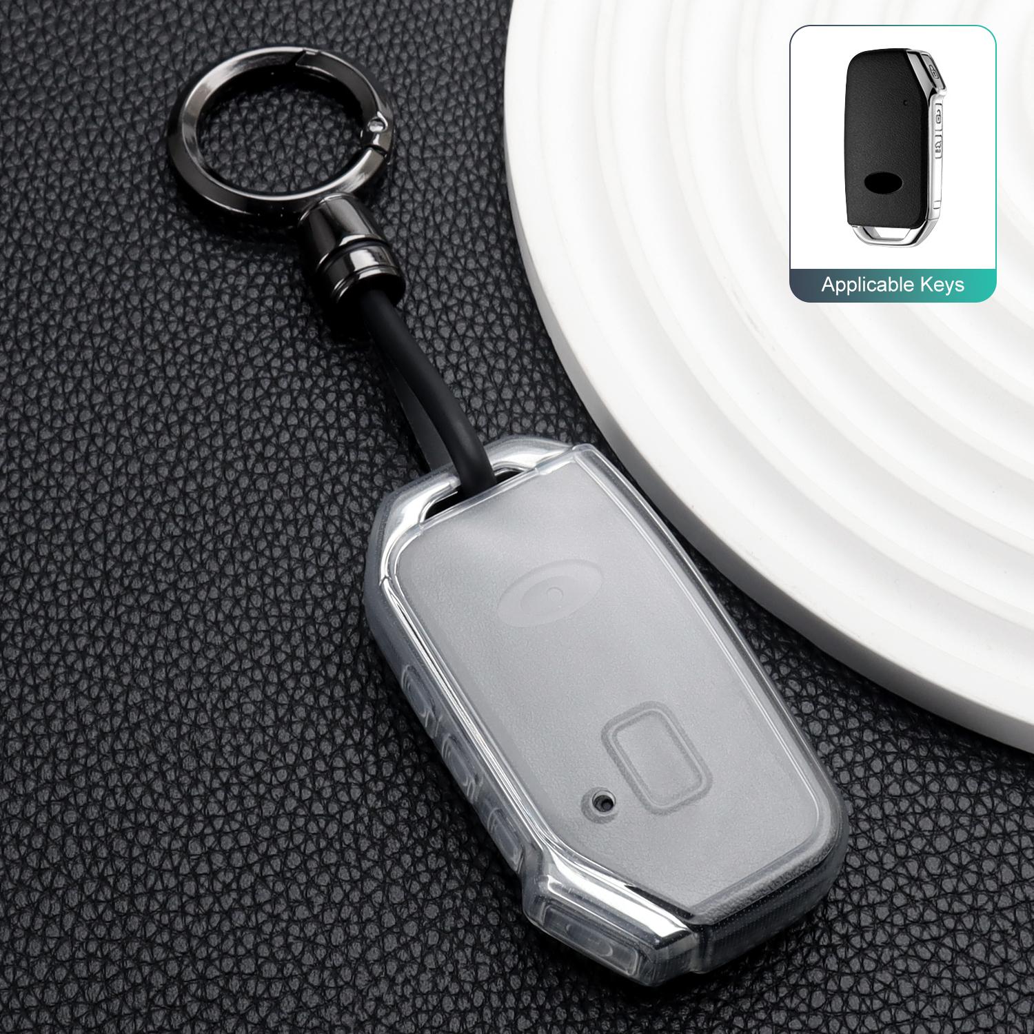 Transparent TPU Car Key Case Cover for KIA Sportage R Stinger Sorento Ceed Cerato Forte Niro Soul Telluride GT Line Accessories
Transparent TPU Car Key Case Cover for KIA Sportage R Stinger Sorento Ceed Cerato Forte Niro Soul Telluride GT Line Accessories