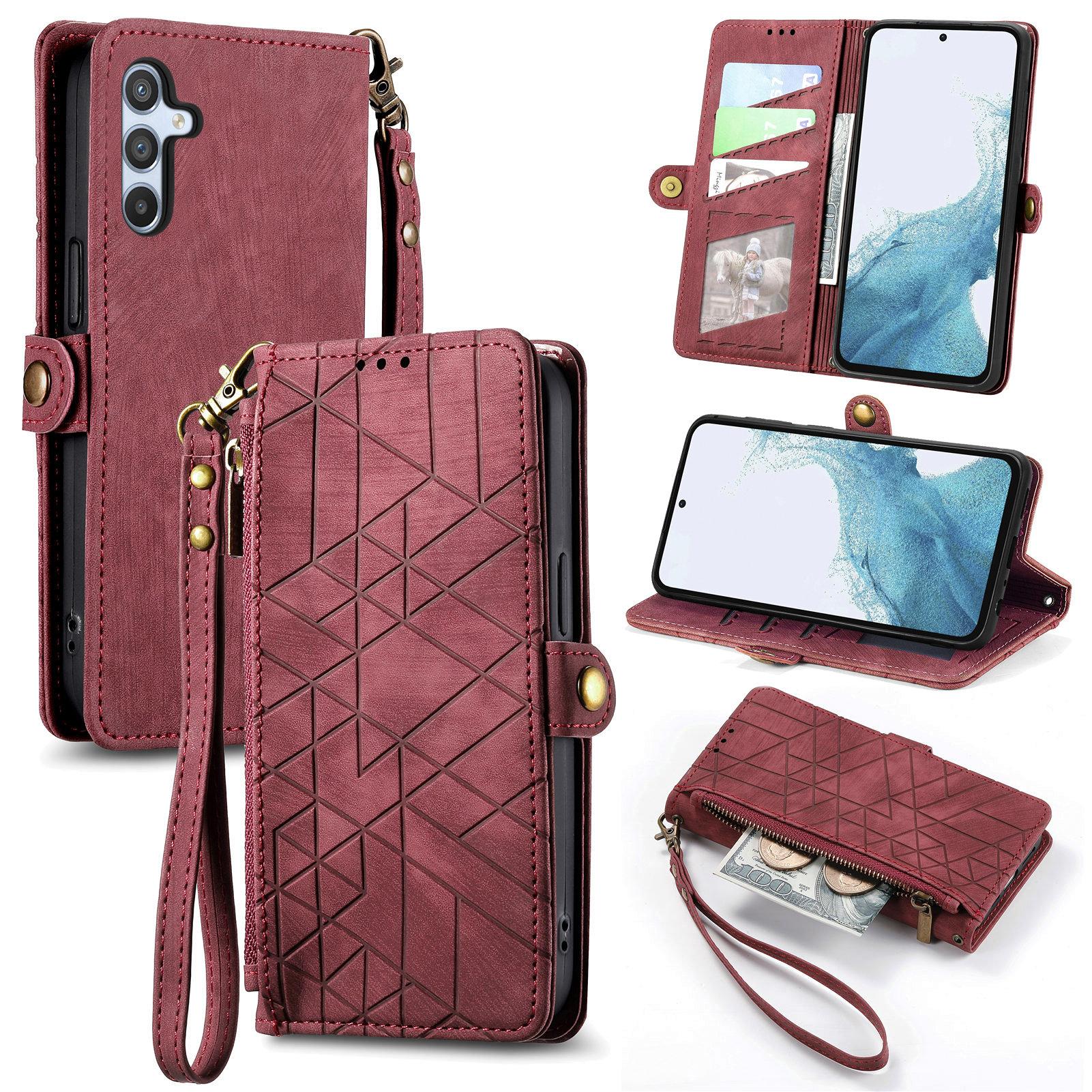 For Samsung Galaxy A56 5G Case Zipper Wallet Geometry Lines Leather Phone Cover Red
For Samsung Galaxy A56 5G Case Zipper Wallet Geometry Lines Leather Phone Cover Red
