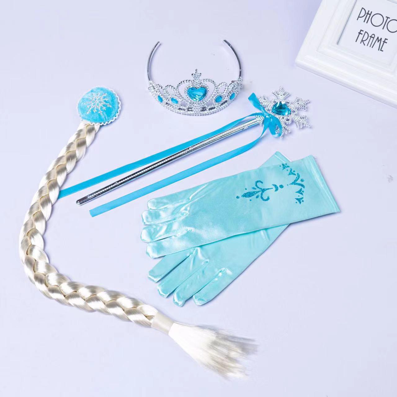 Frozen Elsa Princess Dance Crown Set: Includes Crown, Magic Wand, Gloves, Necklace, Earrings, and Snowflake Stick for Girls. One Size
Frozen Elsa Princess Dance Crown Set: Includes Crown, Magic Wand, Gloves, Necklace, Earrings, and Snowflake Stick for Girls. One Size