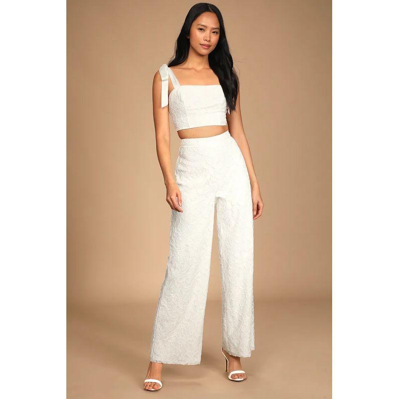 Заказ внешней торговли Текстура Лу Высокий хлопок Кружевной топ на шнуровке + Брюки с высокой талией и широкими штанинами Комплект из двух предметов Кружевной комплект White Suit L
Заказ внешней торговли Текстура Лу Высокий хлопок Кружевной топ на шнуровке + Брюки с высокой талией и широкими штанинами Комплект из двух предметов Кружевной комплект White Suit L