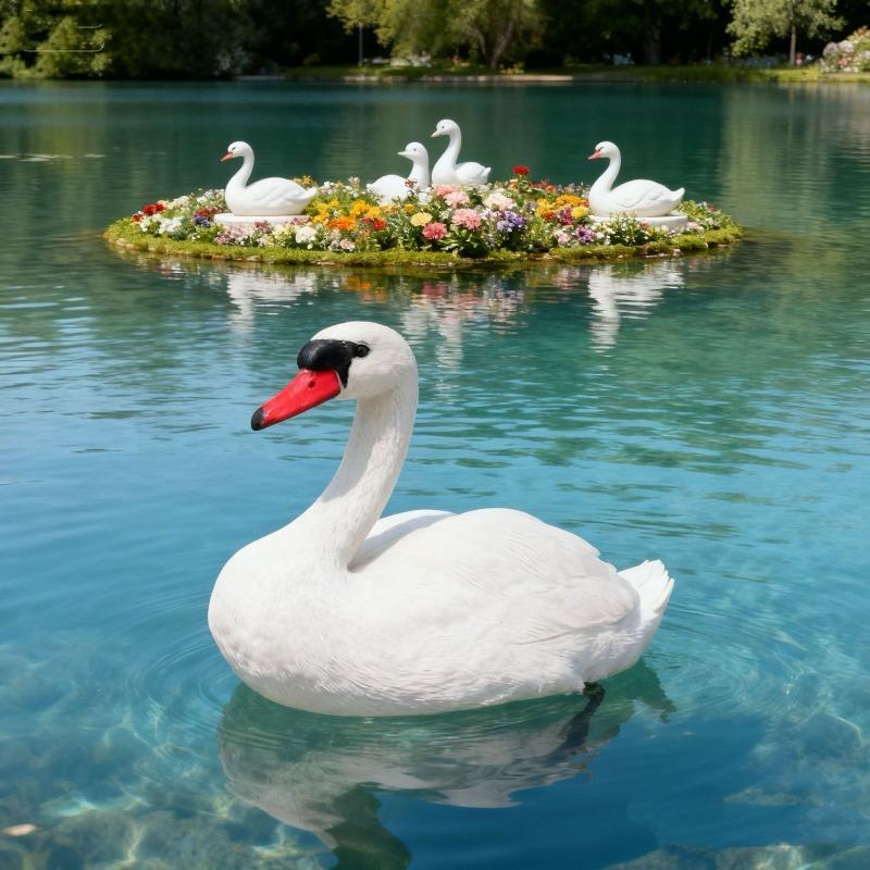 Garden Decorative Floating White Swan, Imitation Small Swan Animal Ornament Model
Garden Decorative Floating White Swan, Imitation Small Swan Animal Ornament Model