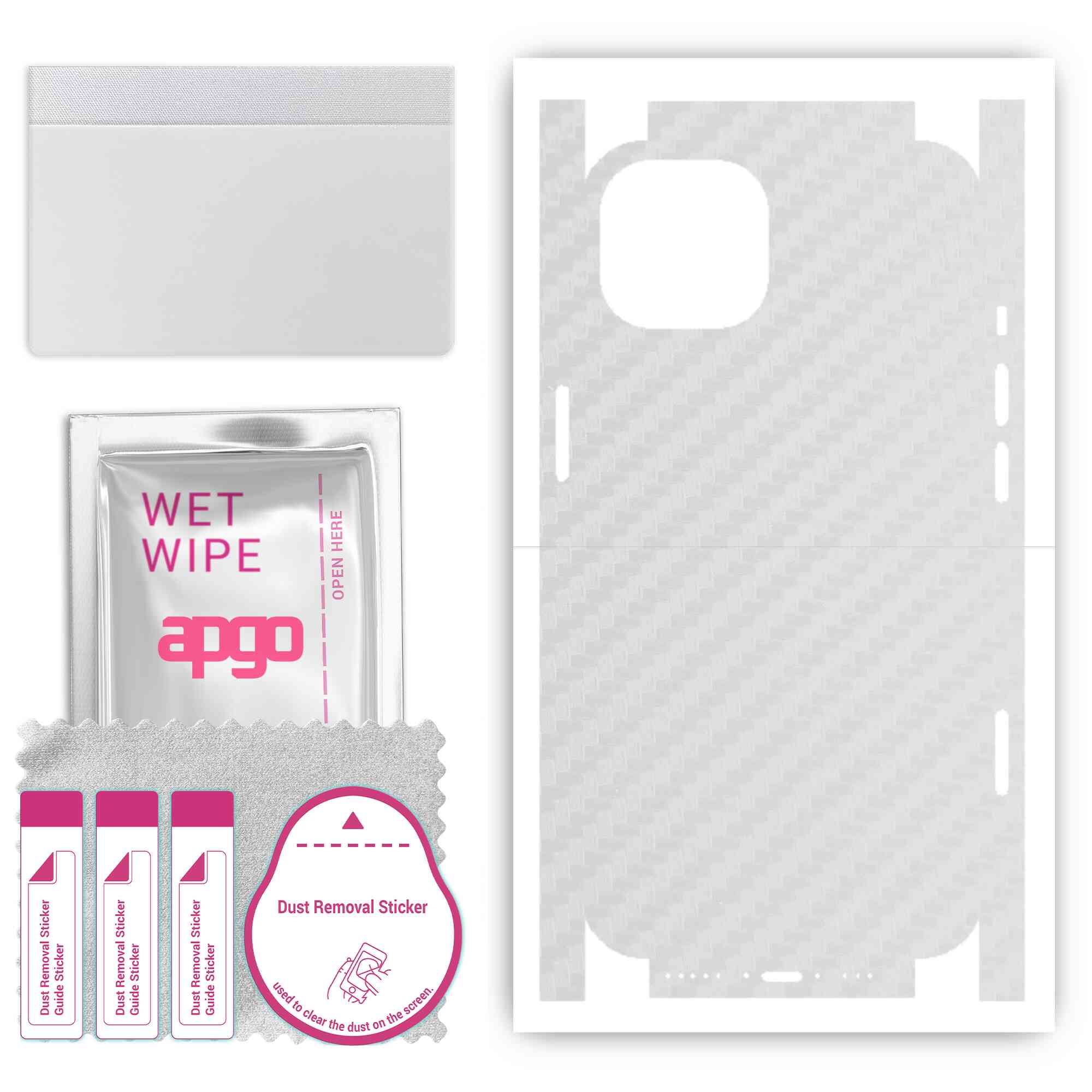 Apgo Protective Skin Sticker for the back+sides compatible with Apple iPhone 13, Full Wrap Film, Foil, Vinyl - Pattern Transparent Carbon
Apgo Protective Skin Sticker for the back+sides compatible with Apple iPhone 13, Full Wrap Film, Foil, Vinyl - Pattern Transparent Carbon