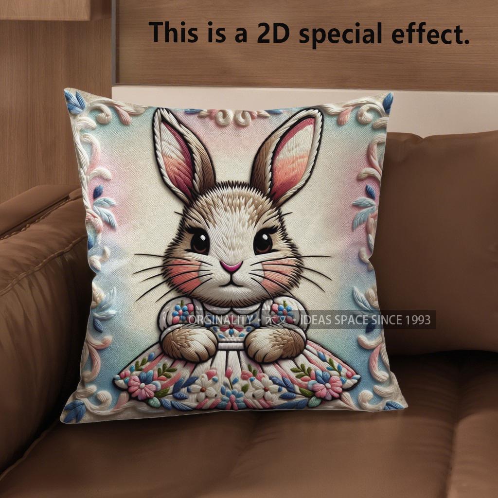 2D Cute Bunny Dress Pattern Cushion Covers Pattern Cushion Cover Suitable For Sofa Bedroom Car Pillow Cover 40x40cm
2D Cute Bunny Dress Pattern Cushion Covers Pattern Cushion Cover Suitable For Sofa Bedroom Car Pillow Cover 40x40cm