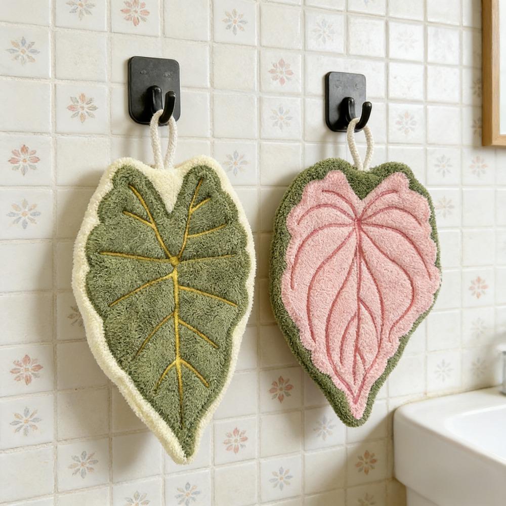 2Pcs Cute Leaf-Shaped Hand Towels - Soft Coral Fleece Absorbent Hanging Hand Towels Tropical Plant Design Decorative Finger Towels Suitable For 2Pcs
2Pcs Cute Leaf-Shaped Hand Towels - Soft Coral Fleece Absorbent Hanging Hand Towels Tropical Plant Design Decorative Finger Towels Suitable For 2Pcs