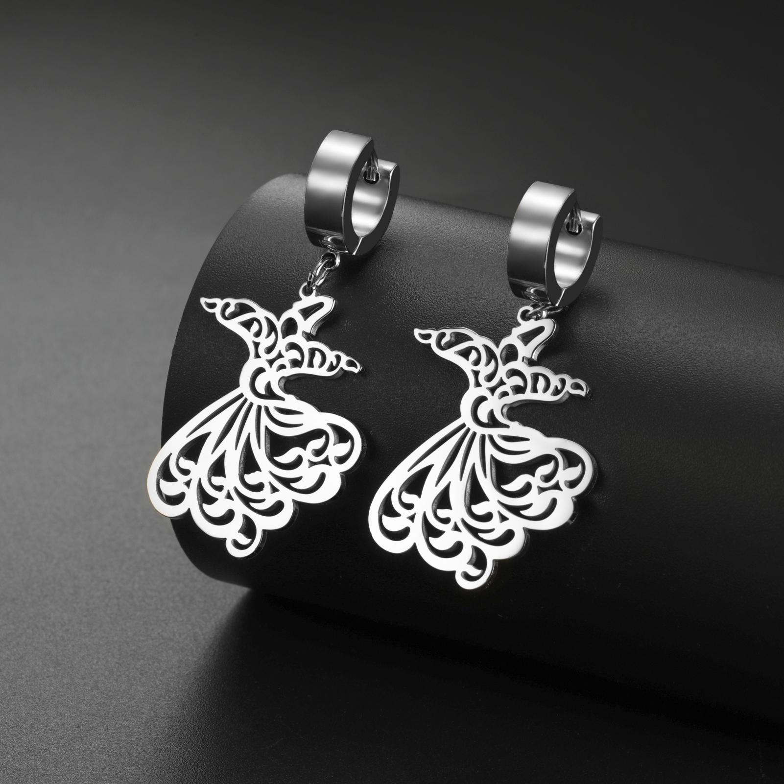 LIKGREAT Fashion Gold Color Sama Dance Sufi Drop Earrings Women Stainless Steel Jewelry Ladies Calligraphy Muslim Ramadan Gift
LIKGREAT Fashion Gold Color Sama Dance Sufi Drop Earrings Women Stainless Steel Jewelry Ladies Calligraphy Muslim Ramadan Gift