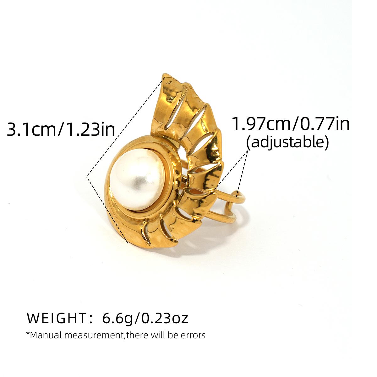 Seabeach Gold Color Starfish Conch Ring for Women New Fashion Large Pearl Shell Finger Rings Zircon Summer Personality Gifts resizable
Seabeach Gold Color Starfish Conch Ring for Women New Fashion Large Pearl Shell Finger Rings Zircon Summer Personality Gifts resizable