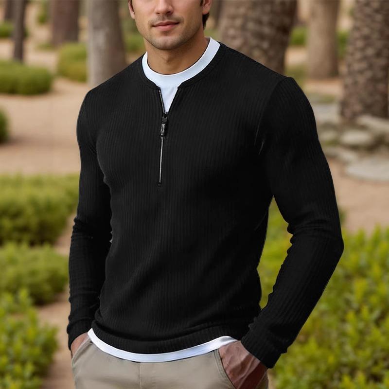 Men Ribbed Knit Half Zip Long Sleeve Mock Layer Top M чорний
Men Ribbed Knit Half Zip Long Sleeve Mock Layer Top M чорний