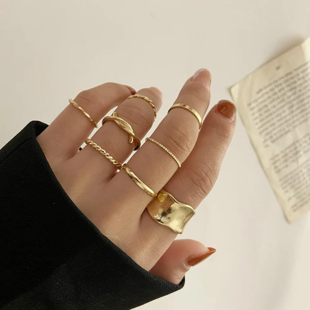 2021 Spring New Metal Ring Set Simple Ring Set 8 Piece Set Banquet Zircon Accessories
2021 Spring New Metal Ring Set Simple Ring Set 8 Piece Set Banquet Zircon Accessories