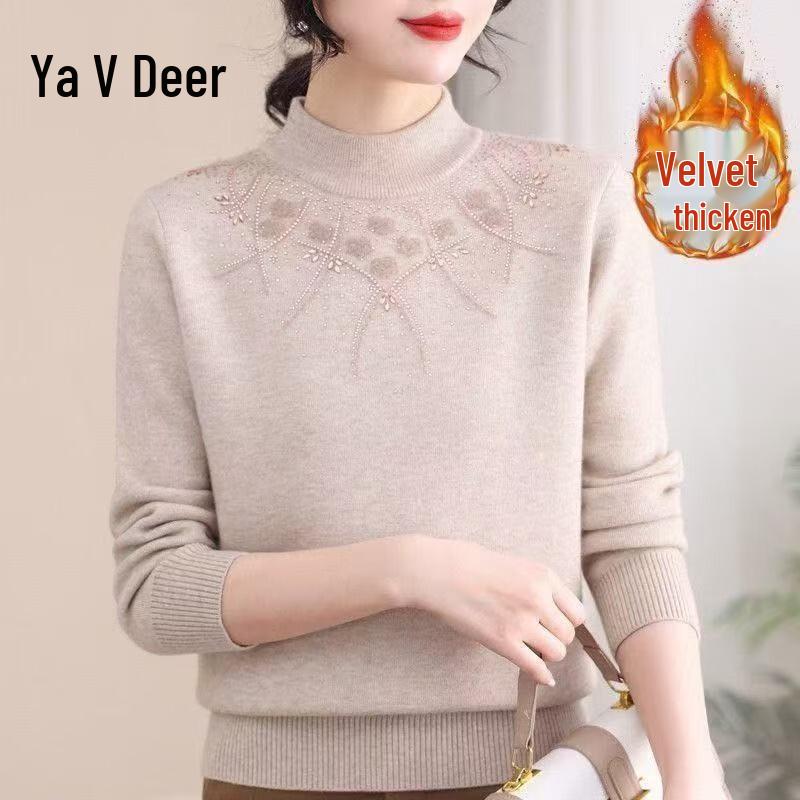 Yalu Women s Warm Velvet-Lined Knit Pullover M
Yalu Women s Warm Velvet-Lined Knit Pullover M