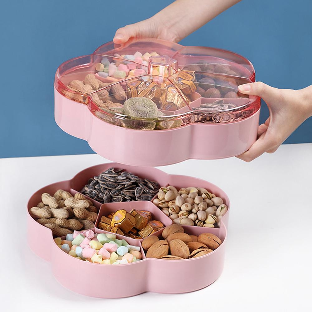 Candy 1/2-Tier Nuts Bowl Storage Container Snacks Box Flower Snacks Box Dust-proof Wedding Candy Boxes
Candy 1/2-Tier Nuts Bowl Storage Container Snacks Box Flower Snacks Box Dust-proof Wedding Candy Boxes