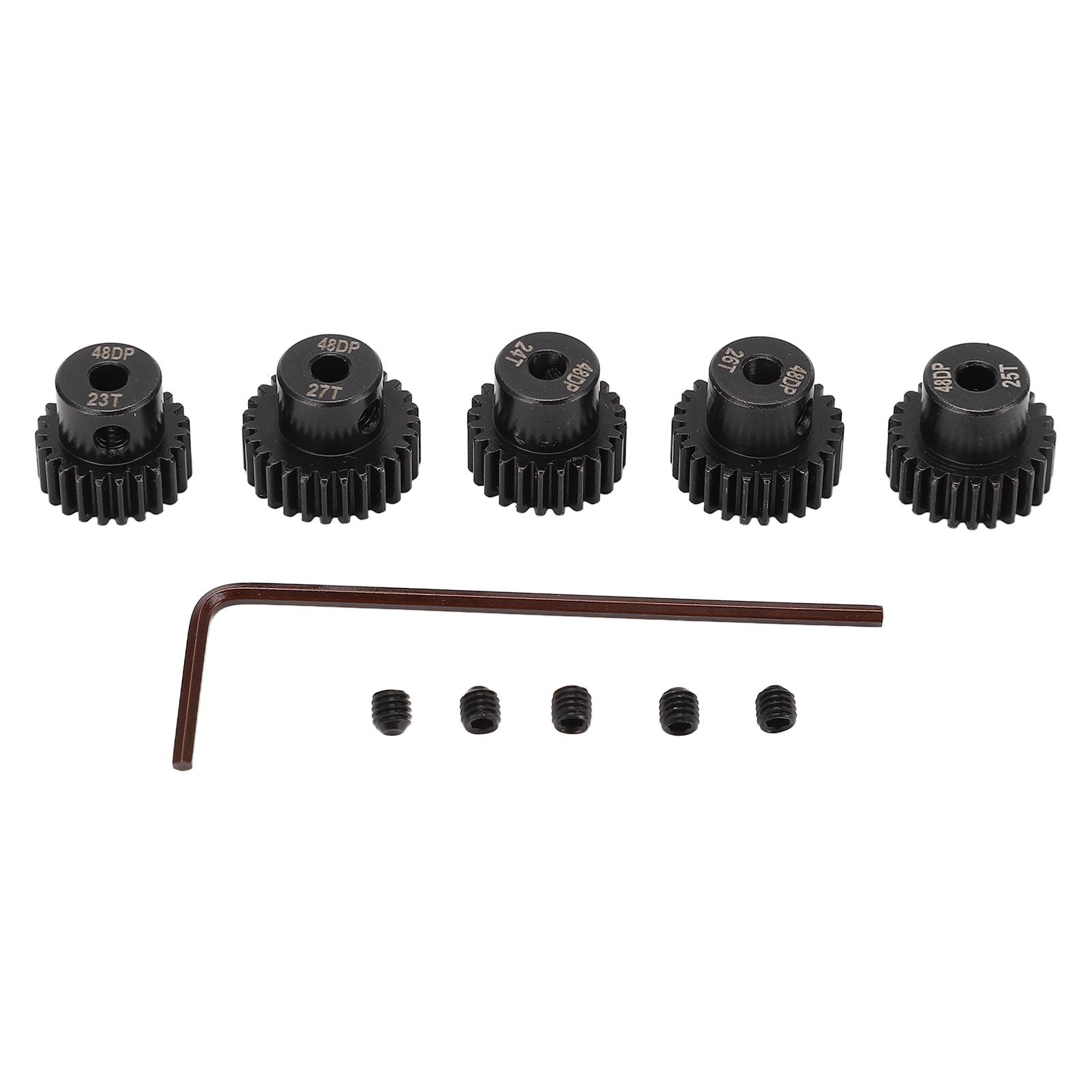 5 Pcs RC Pinion Gear Set 48DP 0.53M 3.175mm 23T 24T 25T 26T 27T Chromium Molybdenum Alloy Steel
5 Pcs RC Pinion Gear Set 48DP 0.53M 3.175mm 23T 24T 25T 26T 27T Chromium Molybdenum Alloy Steel