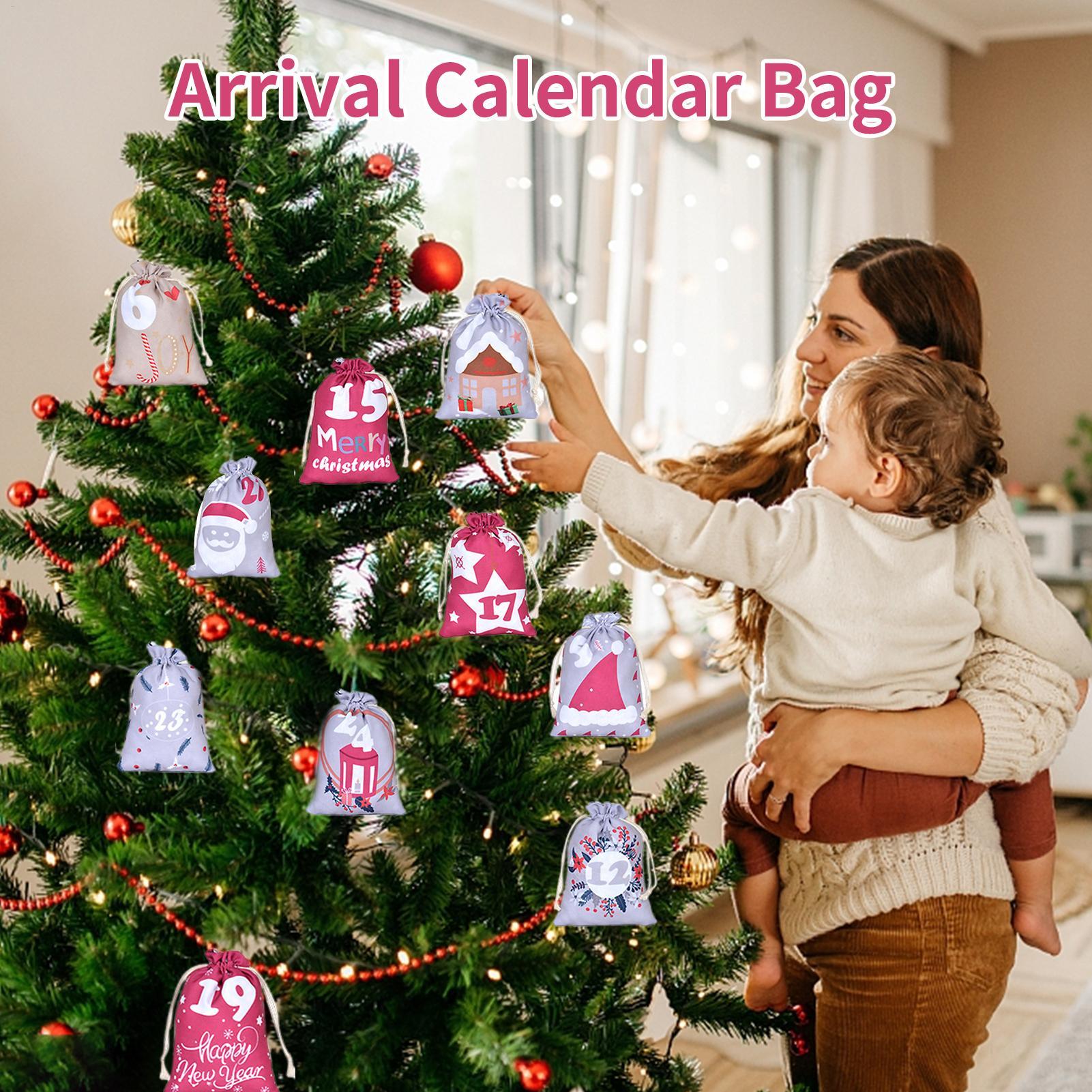 Christmas Advent Bags 24-Day Reusable Fillable Christmas Decor Holiday Countdown Drawstring Pouch For Children Family Friends L
Christmas Advent Bags 24-Day Reusable Fillable Christmas Decor Holiday Countdown Drawstring Pouch For Children Family Friends L