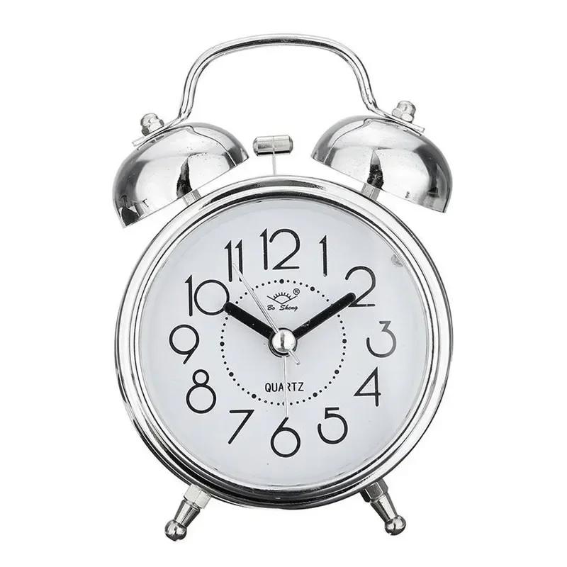 3 Inch Classical Alarm Clock Vintage Retro Silent Pointer Clocks Loud Alarm Clock with Dual Bell Night Light Bedside Bedroom срібний
3 Inch Classical Alarm Clock Vintage Retro Silent Pointer Clocks Loud Alarm Clock with Dual Bell Night Light Bedside Bedroom срібний