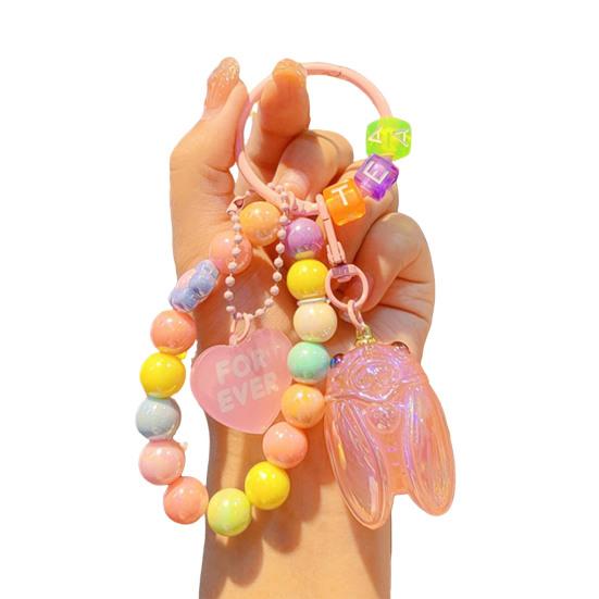 Keychain Strong Load-Bearing Macaron Color Beads Key Chain with Glitter Cicada Pendant Portable Anti-Lost Mobile Phone Chain Bag Hanger розовый
Keychain Strong Load-Bearing Macaron Color Beads Key Chain with Glitter Cicada Pendant Portable Anti-Lost Mobile Phone Chain Bag Hanger розовый