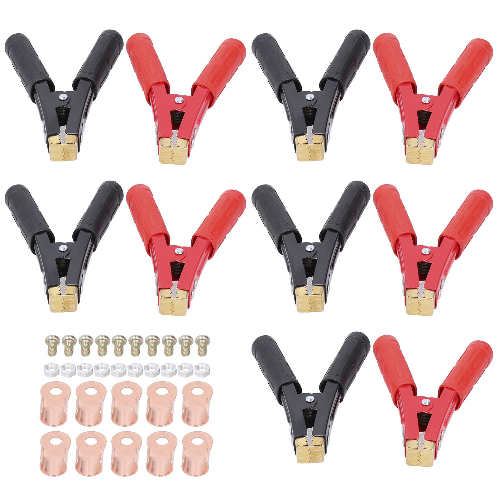 5 Pairs Battery Cable Clips HeavyDuty Insulated Crocodile Clamp 1000A Electrical Tester
5 Pairs Battery Cable Clips HeavyDuty Insulated Crocodile Clamp 1000A Electrical Tester