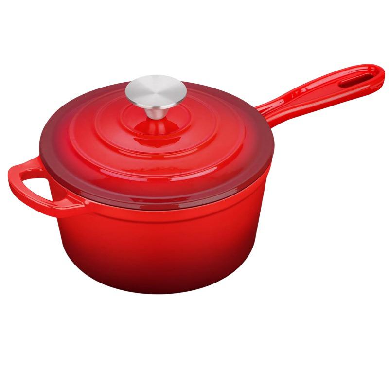 Custom Cast Iron Enamel Milk Pot with Long Handle - Non-Stick, Thickened Baby Food and Sauce Pot for Households 19cm
Custom Cast Iron Enamel Milk Pot with Long Handle - Non-Stick, Thickened Baby Food and Sauce Pot for Households 19cm