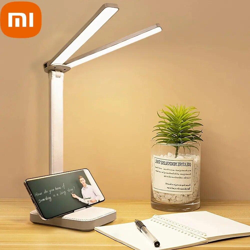 Настольная лампа Xiaomi Touch с регулируемой яркостью, складная двуглавая светодиодная лампа для защиты глаз, перезаряжаемая настольная лампа для чтения для спальни/учебы
Настольная лампа Xiaomi Touch с регулируемой яркостью, складная двуглавая светодиодная лампа для защиты глаз, перезаряжаемая настольная лампа для чтения для спальни/учебы