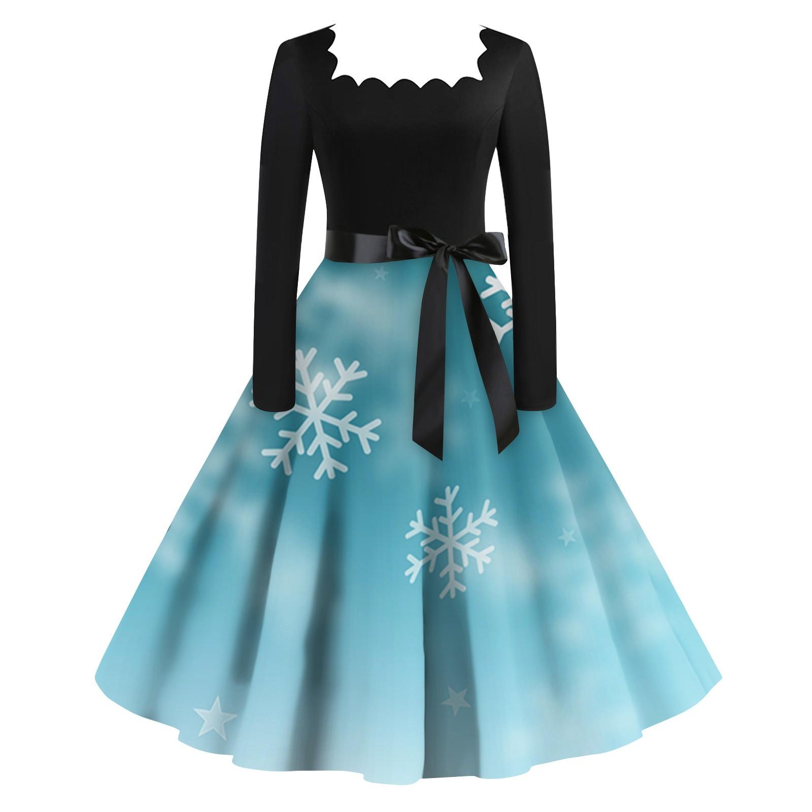 Женская мода винтаж с длинным рукавом квадратный вырез рождественский принт вечерние платья платья M
Женская мода винтаж с длинным рукавом квадратный вырез рождественский принт вечерние платья платья M