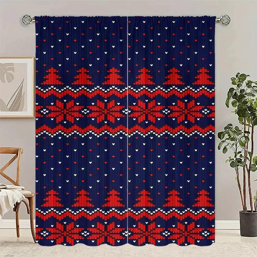Blue Christmas Tree Pattern Printed Curtains Pole Bag Decorations Daily Home Room Curtain Made Of Polyester W100*H70(CM)-Grommet top&1PCS
Blue Christmas Tree Pattern Printed Curtains Pole Bag Decorations Daily Home Room Curtain Made Of Polyester W100*H70(CM)-Grommet top&1PCS