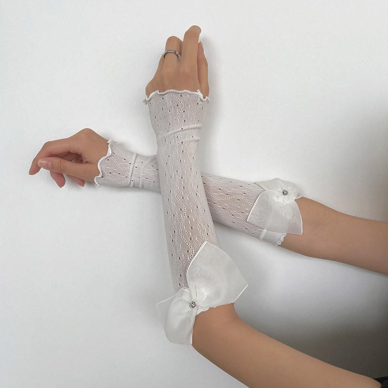 Meier Mesh bow thin lace concealer sunscreen long girl sleeves gloves One size fits all белый
Meier Mesh bow thin lace concealer sunscreen long girl sleeves gloves One size fits all белый