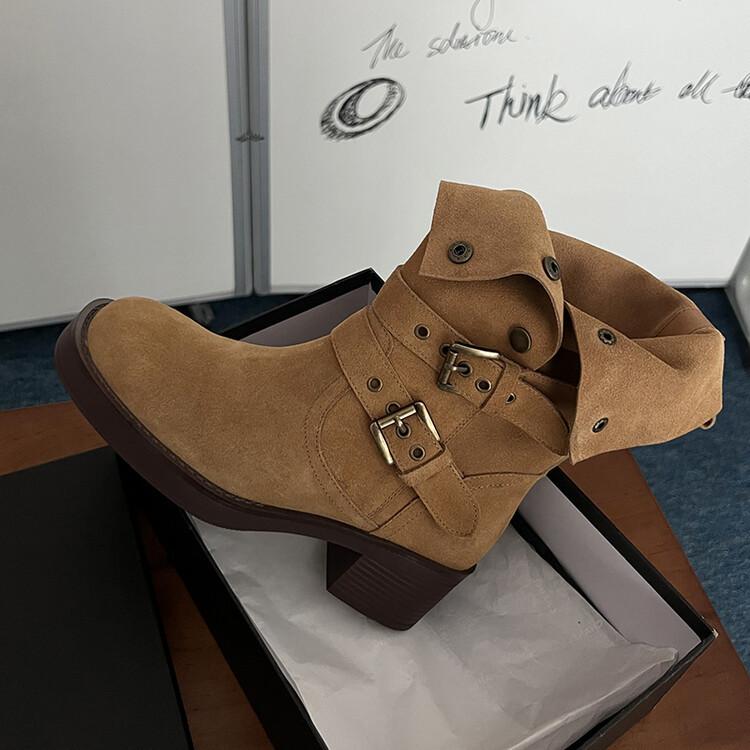 5CM thick heel belt buckle Martin boots northwest vacation style platform western boots leather fashion brown casual short boots~ 40 коричневый
5CM thick heel belt buckle Martin boots northwest vacation style platform western boots leather fashion brown casual short boots~ 40 коричневый