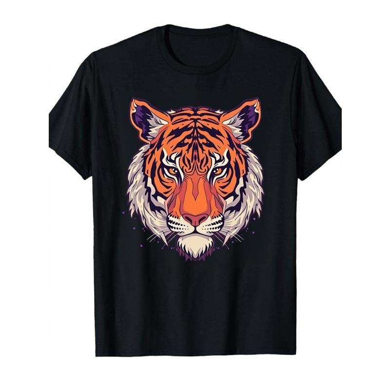 European sizes Black Tiger Head Graphic T Shirt Men Women Vintage Animal Print Short Sleeve Casual Daily Streetwear Top Comfortable Casual Fit 4XL чорний
European sizes Black Tiger Head Graphic T Shirt Men Women Vintage Animal Print Short Sleeve Casual Daily Streetwear Top Comfortable Casual Fit 4XL чорний
