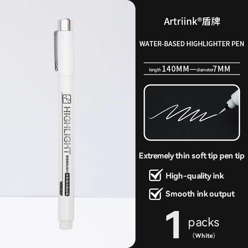 12/1 Pcs White Gel Ink Highlight Marker Pens Soft Brush Tip Waterproof Paint Pens for Art Drawing Sketching Black Paper Manga
12/1 Pcs White Gel Ink Highlight Marker Pens Soft Brush Tip Waterproof Paint Pens for Art Drawing Sketching Black Paper Manga