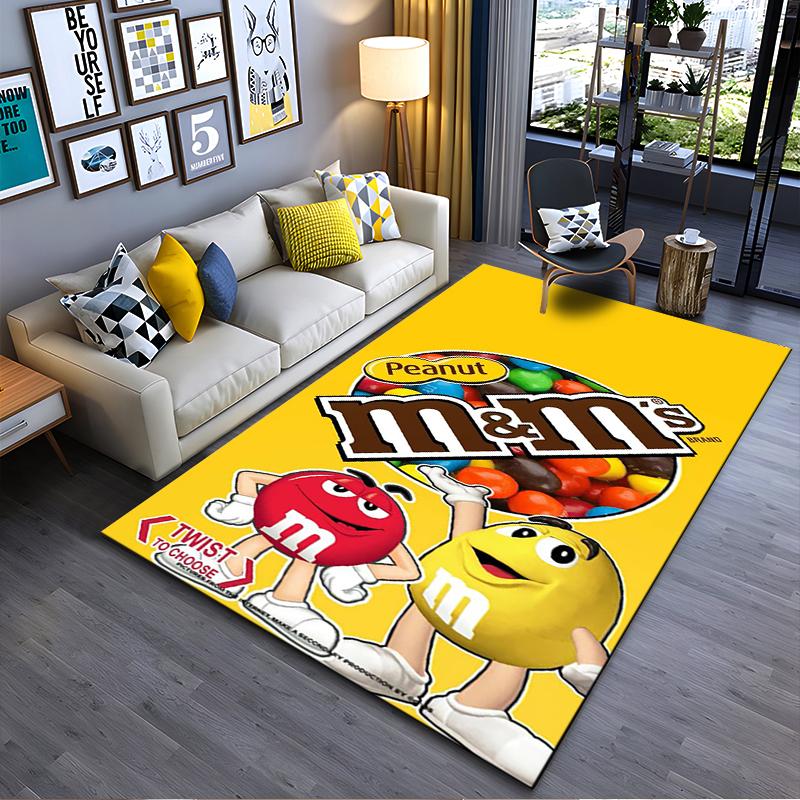 Colorful M&M s Carpet with Peanut Logo and Cartoon Characters Design. Suitable for use as an anti-slip for living room bedroom sofas 40x60cm( 15x23in )
Colorful M&M s Carpet with Peanut Logo and Cartoon Characters Design. Suitable for use as an anti-slip for living room bedroom sofas 40x60cm( 15x23in )