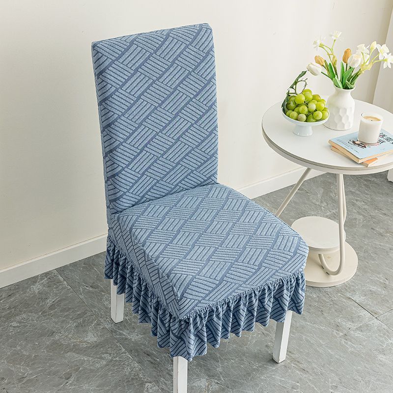 Skirted Chair Cover Solid Color Knitted Snug-Fit Integrated Backrest Elastic Chair Cover Eco-Friendly Printing Chair Protector 1 piece
Skirted Chair Cover Solid Color Knitted Snug-Fit Integrated Backrest Elastic Chair Cover Eco-Friendly Printing Chair Protector 1 piece