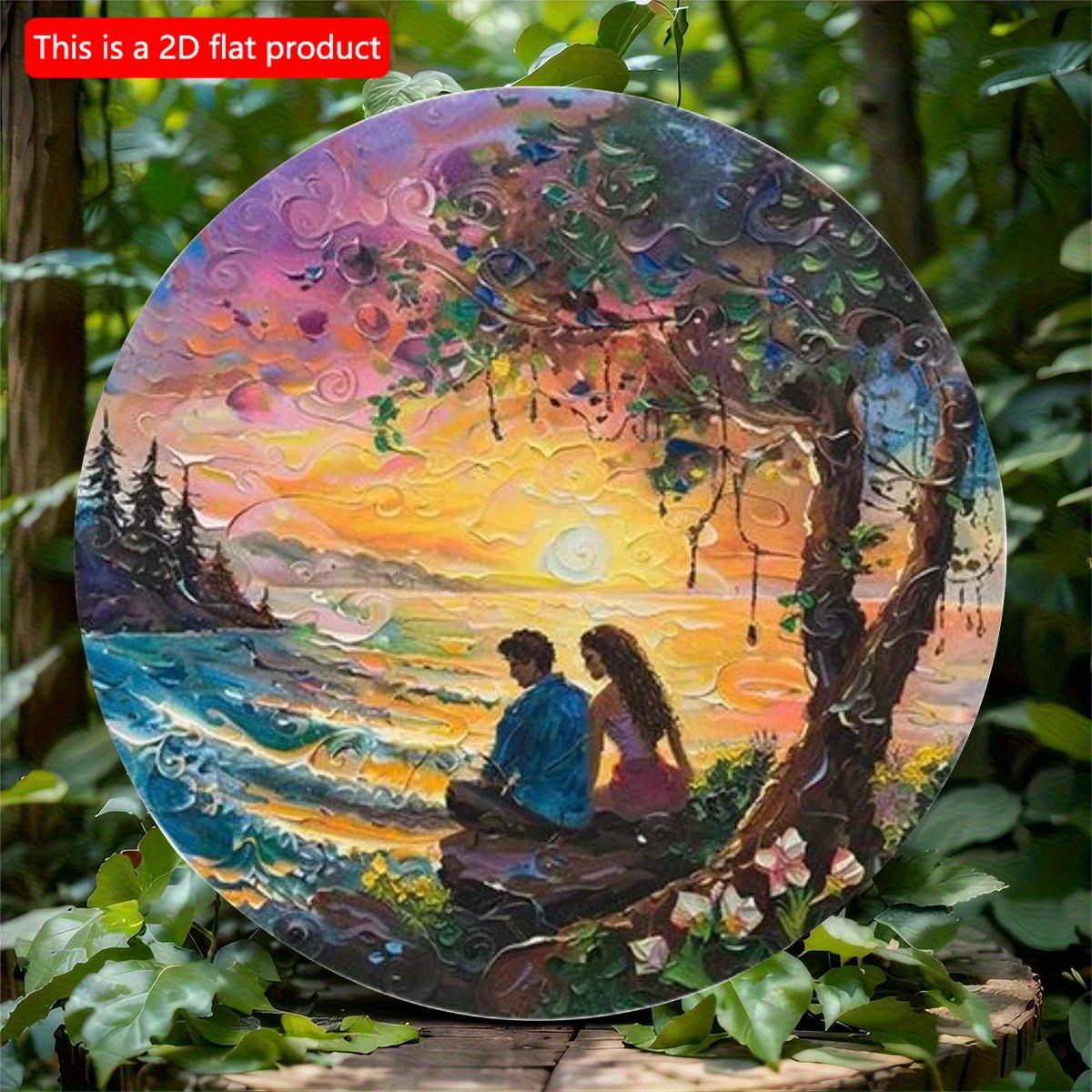 2d Flat 20*20cm, Round Wooden Wall Sign, People and Trees Under The Sunset, , for Home, Kitchen, Garden, Bedroom, Bar Wall Decor. 20*20cm
2d Flat 20*20cm, Round Wooden Wall Sign, People and Trees Under The Sunset, , for Home, Kitchen, Garden, Bedroom, Bar Wall Decor. 20*20cm