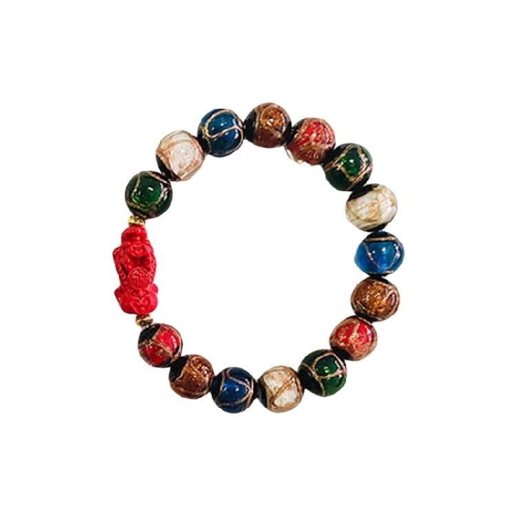 Fashionable Glass Beaded Bracelet Wealth Attracting Hand String Handmade Wrist Jewelry Gift for Friend and Family 12mm
Fashionable Glass Beaded Bracelet Wealth Attracting Hand String Handmade Wrist Jewelry Gift for Friend and Family 12mm