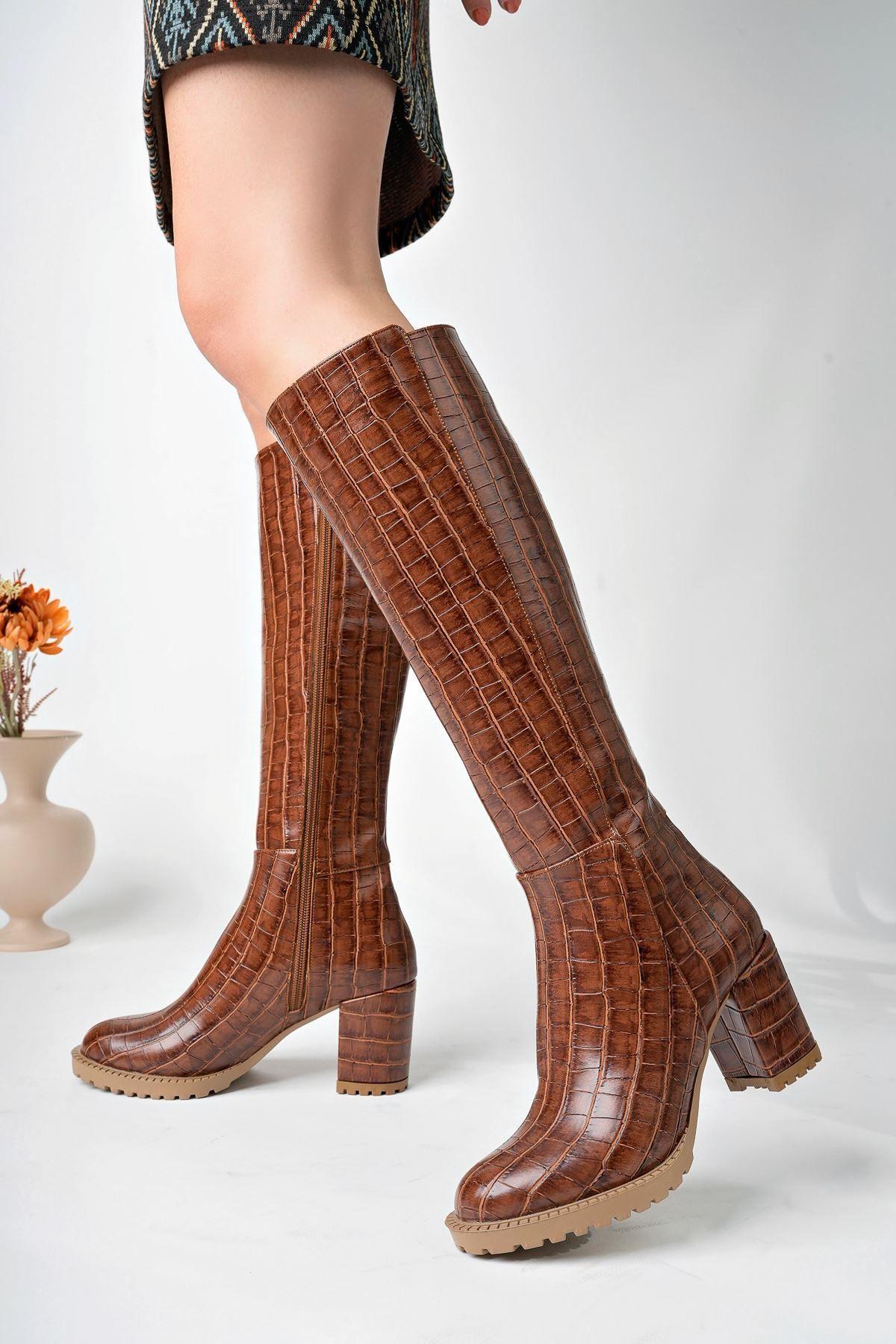 Women Modern Stylish Fashion Boots Faux Leather Tan Crocodile Long Knee Zipper Thick Heel Boots 36
Women Modern Stylish Fashion Boots Faux Leather Tan Crocodile Long Knee Zipper Thick Heel Boots 36