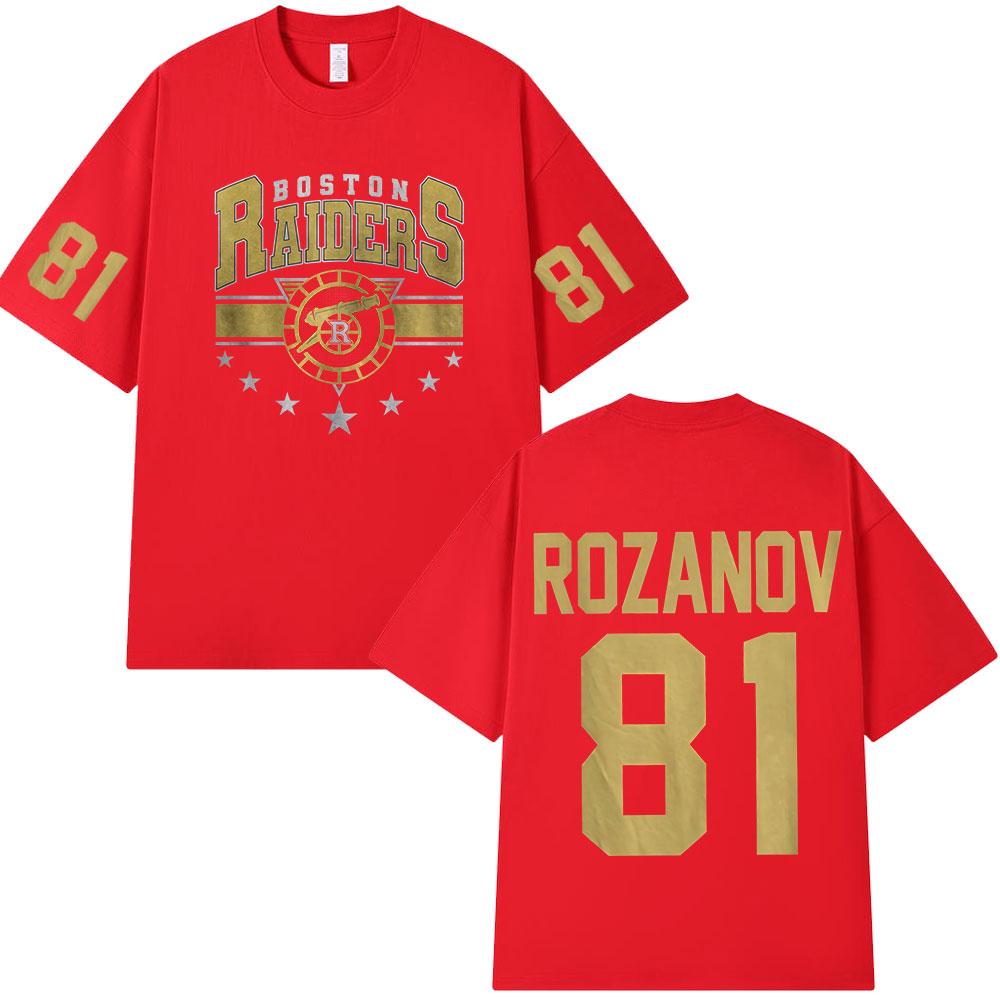 Heated Rivalry Ilya Rozanov 81 Boston Raiders Tshirts Unisex Women Clothing Fashion Summer Cotton Oversized Short Sleeves T Shirts S
Heated Rivalry Ilya Rozanov 81 Boston Raiders Tshirts Unisex Women Clothing Fashion Summer Cotton Oversized Short Sleeves T Shirts S