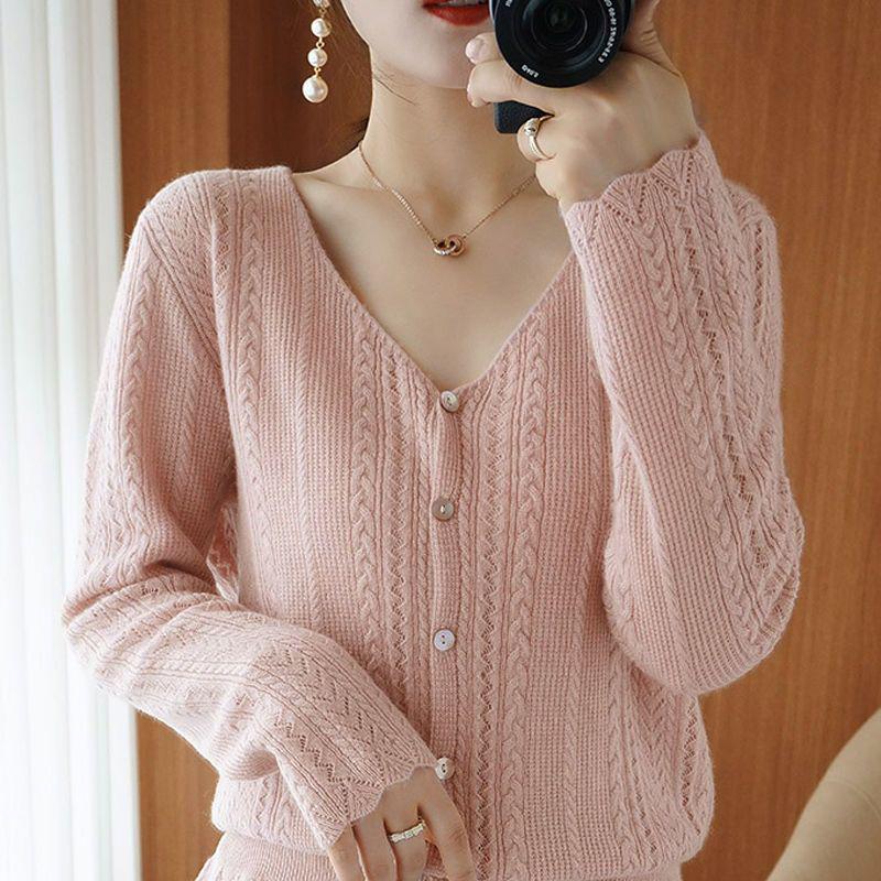 2025 Spring V-Neck Long Sleeve Knit Loose Cardigan M рожевий/рум янець
2025 Spring V-Neck Long Sleeve Knit Loose Cardigan M рожевий/рум янець