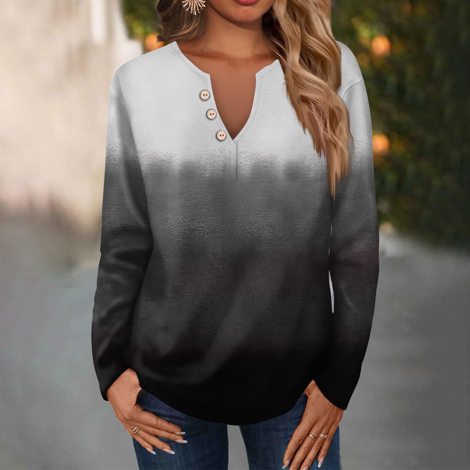 Women s Fashion Casual Round Neck Long Sleeve Loose Christmas Printed T-Shirt Ladies Top With Decorative Buttons S чорний
Women s Fashion Casual Round Neck Long Sleeve Loose Christmas Printed T-Shirt Ladies Top With Decorative Buttons S чорний