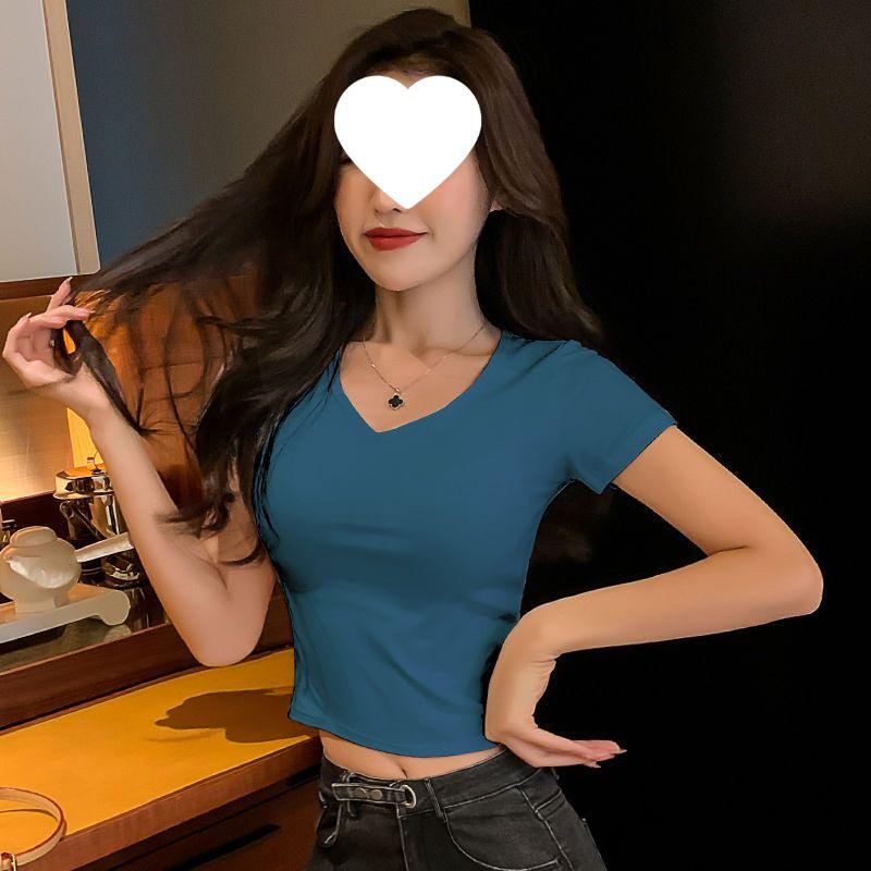 R6Q Women s Slim High-Waisted Crop Top - Short Sleeve, Spring/Summer, Korean Style Fashion M 87-100 lbs
R6Q Women s Slim High-Waisted Crop Top - Short Sleeve, Spring/Summer, Korean Style Fashion M 87-100 lbs