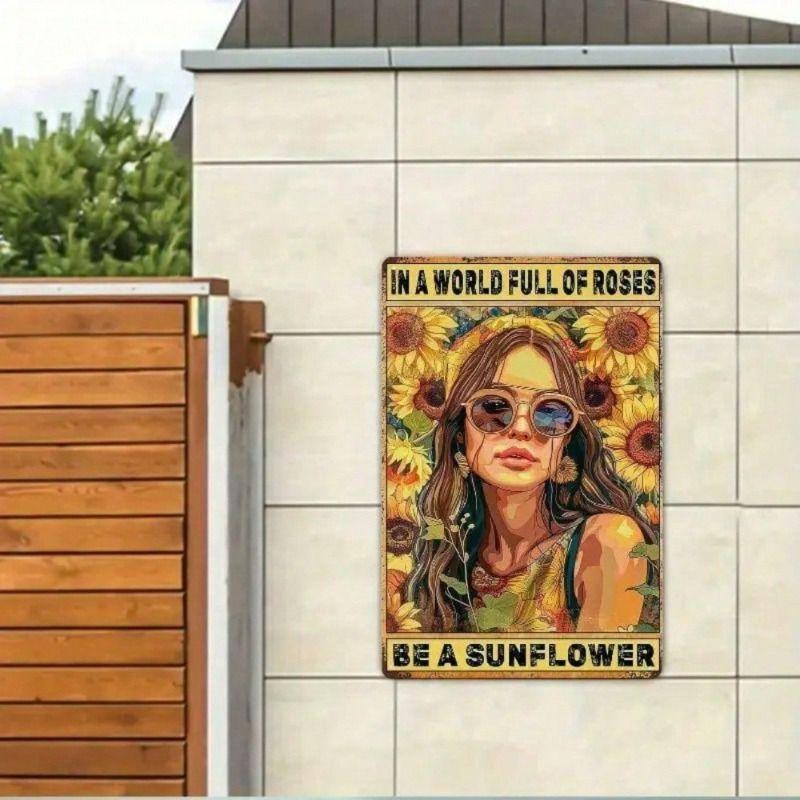 Vintage Sunflower Tin Sign, Inspirational Metal Poster for Living Room
Vintage Sunflower Tin Sign, Inspirational Metal Poster for Living Room