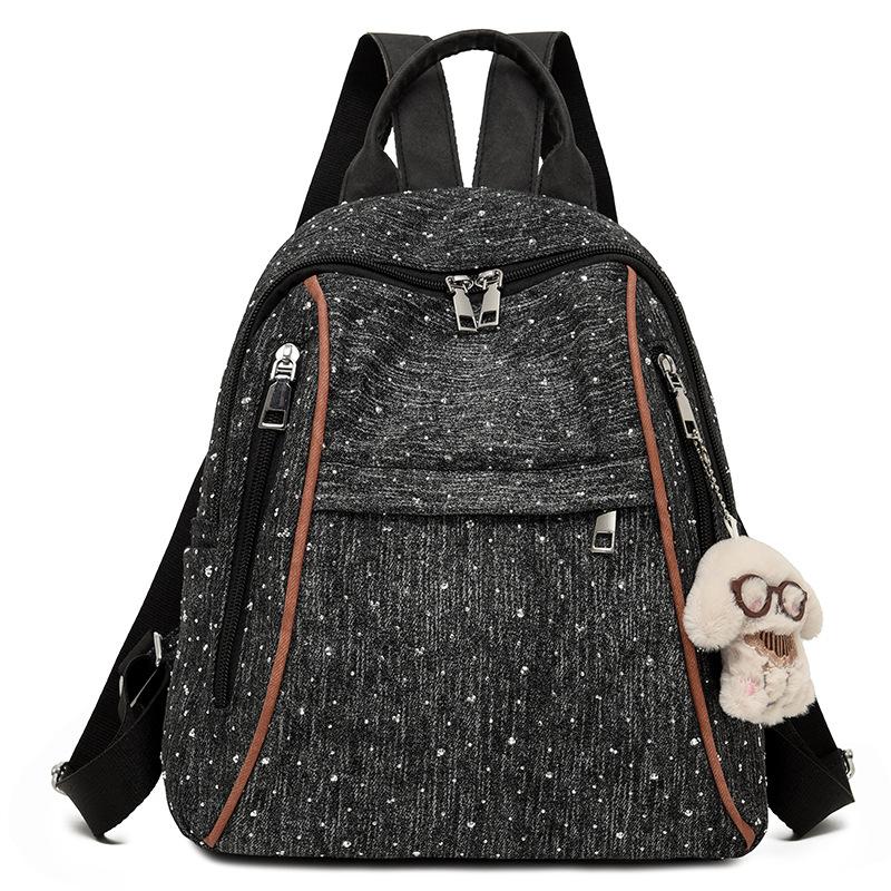 Denim Style Backpack with Multiple Zipper Compartments and Top Handle чорний
Denim Style Backpack with Multiple Zipper Compartments and Top Handle чорний