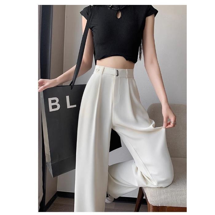 Ice silk wide-leg pants women s summer thin high waist drape straight small narrow mopping suit pants S
Ice silk wide-leg pants women s summer thin high waist drape straight small narrow mopping suit pants S