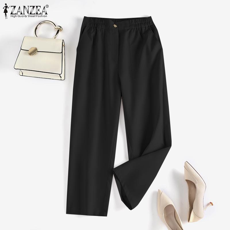 ZANZEA Летние повседневные свободные укороченные брюки с эластичной резинкой на талии
ZANZEA Летние повседневные свободные укороченные брюки с эластичной резинкой на талии