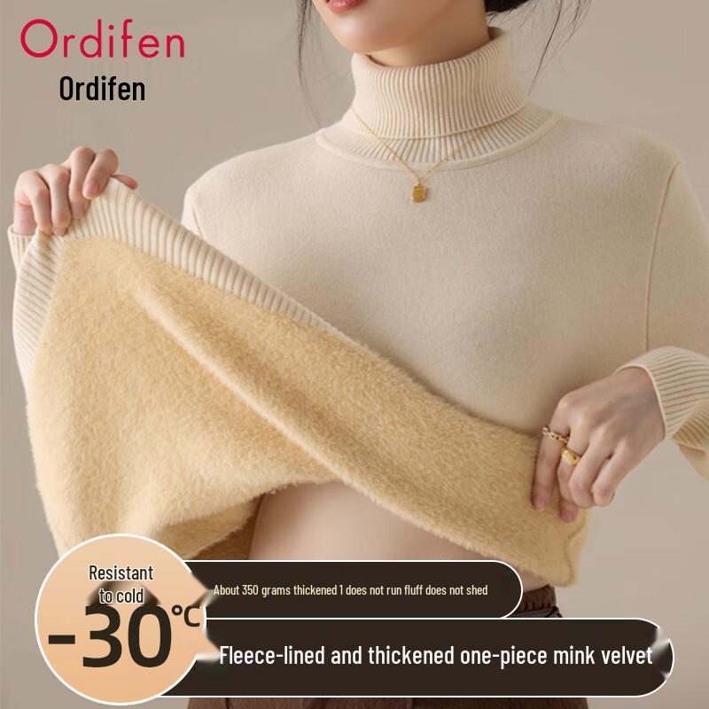 Ordifen Women s High-Neck Fleece-Lined Knitted Base Layer Top One Size
Ordifen Women s High-Neck Fleece-Lined Knitted Base Layer Top One Size